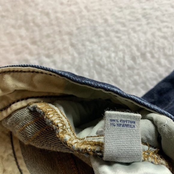 Lands' End Canvas Jeans Women's 30 Blue Denim Stretch Low Rise Straight Leg 7879 - Picture 7 of 9